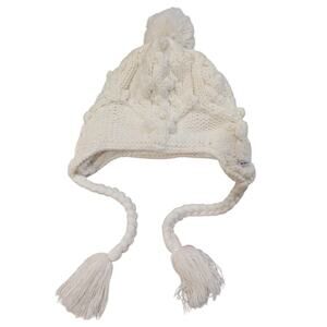 Burton Chloe Earflap Stout White Pom-Pom Snow Hat